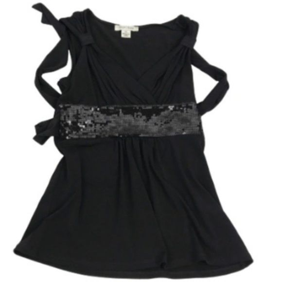 White House Black Market Tie Back Sequined Tank XS - Picture 1 of 8
